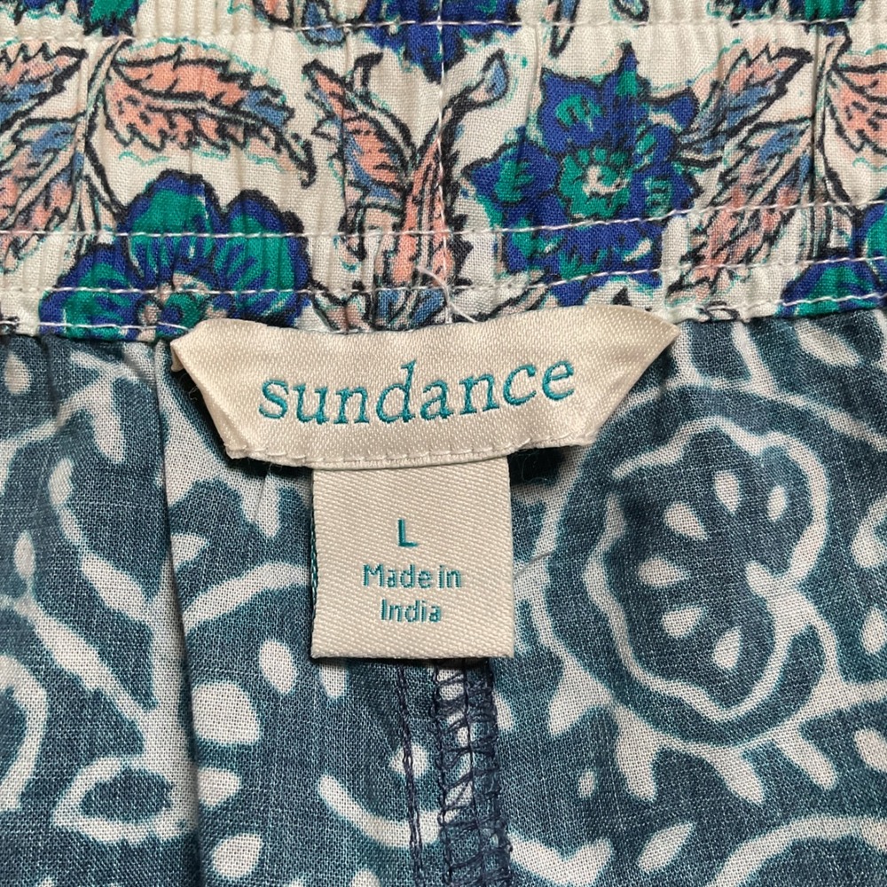 Sundance Women's Kai Printed Pull On Drawstring 100% Cotton Shorts Size Large - Picture 5 of 6